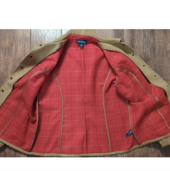Evan-Picone Woman Camel Faux Suede Snap Down Jacket w/ Lining & Pockets Size 1X. - Picture 6 of 16